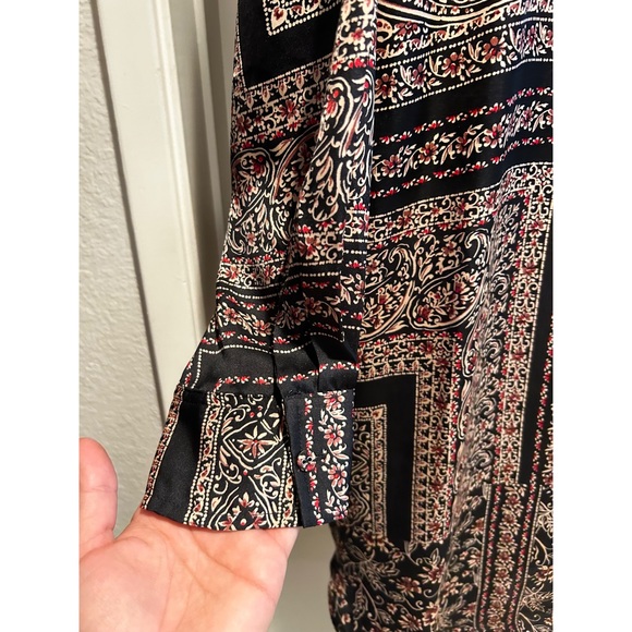 Long Sleeve Patterned Tshirt Dress - Picture 3 of 4